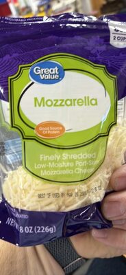 Mozzarella Low-Moisture Part-Skim Finely Shredded Cheese, Mozzarella