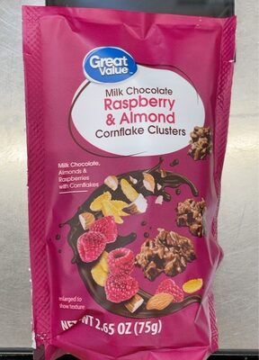 Raspberry & Almond Milk Chocolate Cornflake Clusters, Raspberry & Almond