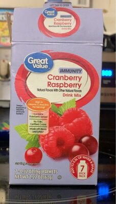 Cranberry Raspberry Immunity Drink Mix, Cranberry Raspberry