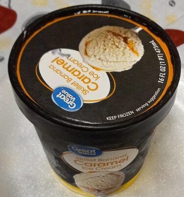 Skillet Banana Caramel Banana Ice Cream With A Salty Sweet Caramel Swirl Throughout, Skillet Banana Caramel