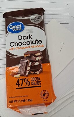Dark Chocolate With Chopped Almonds, Dark Chocolate