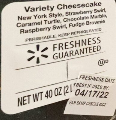 Variety Cheesecake, New York Style, Strawberry Swirl, Caramel Turtle, Chocolate Marble, Raspberry Swirl, Fudge Brownie