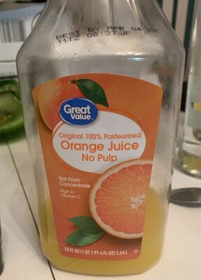 No Pulp Orange Original Juice, No Pulp Orange