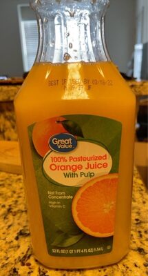 Orange Juice With Pulp, Orange With Pulp