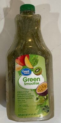 Green A Blend Of 10 Fruit And Vegetable Juice Purees Smoothie, Green