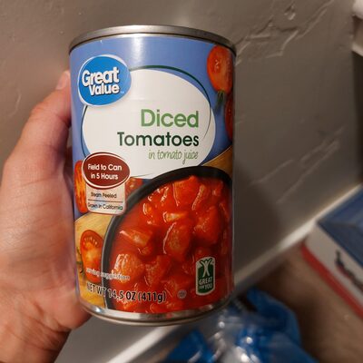 Diced Tomatoes In Tomato Juice, Tomato Juice