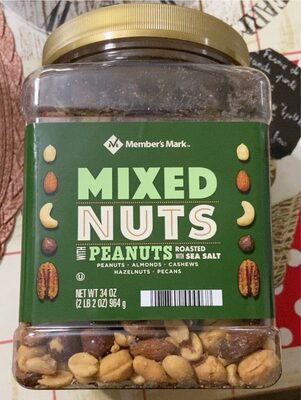Mixed Nuts With Roasted Peanuts With Sea Salt, Peanuts, Almonds, Cashews, Hazelnuts, & Pecans, Mixed Nuts