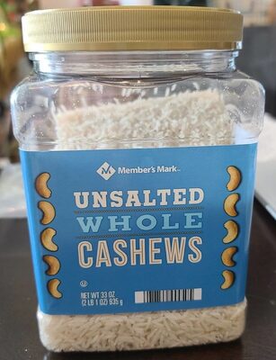 Unsalted Whole Cashews, Unsalted