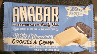 White Chocolate Cookies & Creme Protein-Packed Candy Bar, White Chocolate Cookies & Creme