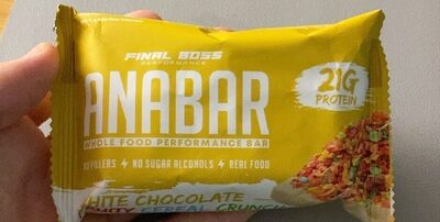 White Chocolate Fruity Cereal Crunch Protein-Packed Candy Bar, White Chocolate Fruity Cereal Crunch