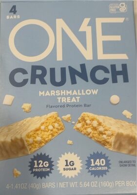 Marshmallow Treat Crunch Flavored Protein Bars, Marshmallow Treat