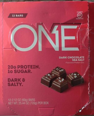 Dark Chocolate Sea Salt Flavored Protein Bars, Dark Chocolate Sea Salt
