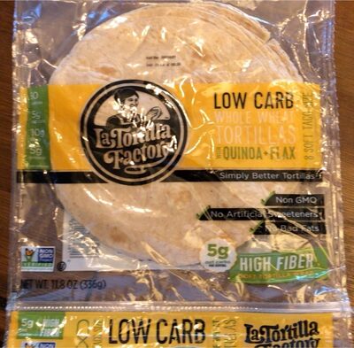 Whole Wheat Low Carb Soft Taco Size Tortillas With Quinoa + Flax, Whole Wheat With Quinoa + Flax