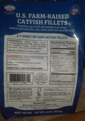 U.S. Farm-Raised Catfish Fillets