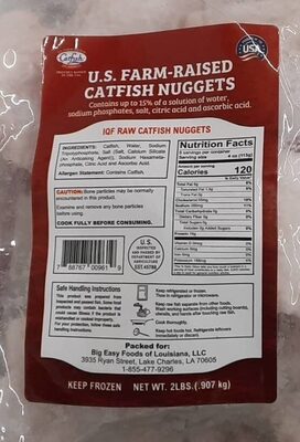 Iqf Raw Catfish Nuggets
