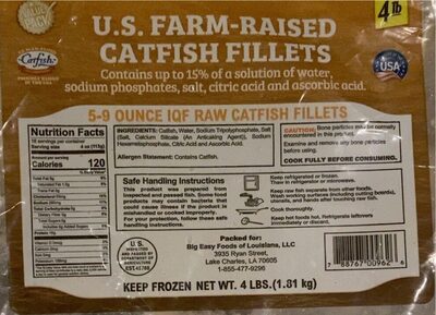 U.S. Farm-Raised Catfish Fillets