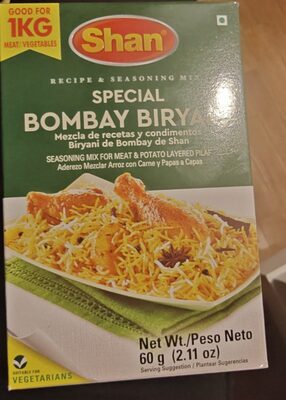 Special Bombay Biryani Seasoning Mix For Meat & Potato Layered Pilaf, Special Bombay Biryani