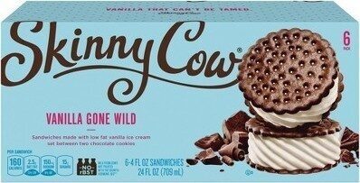 Vanilla Gone Wild Sandwiches Made With Vanilla Light Ice Cream Set Between Two Chocolate Cookies, Vanilla Gone Wild