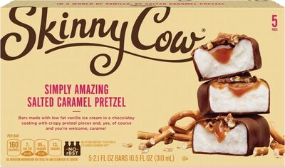 Simply Amazing Salted Caramel Pretzel Bars Made With Vanilla Light Ice Cream In A Chocolatey Coating With Crispy Pretzel Pieces, Simply Amazing Salted Caramel Pretzel