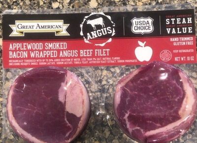 Applewood Smoked Bacon Wrapped Angus Beef Filet, Applewood Smoked