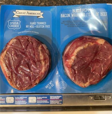 Black Pepper Bacon Wrapped Filet Of Beef, Black Pepper