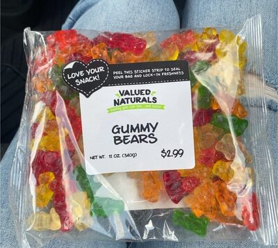 Valued Naturals Gummy Bears, 12 Oz