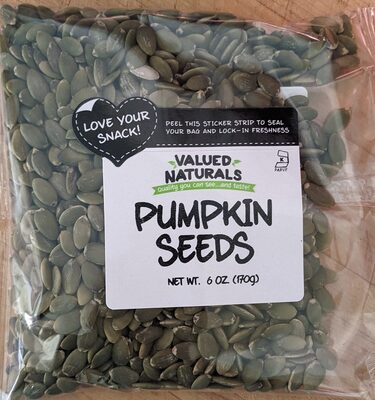Valued Naturals Pumpkin Seeds, 6 Oz