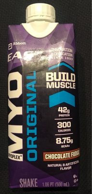 Abbott, Eas, Myoplex Original Shake, Chocolate Fudge, Chocolate Fudge