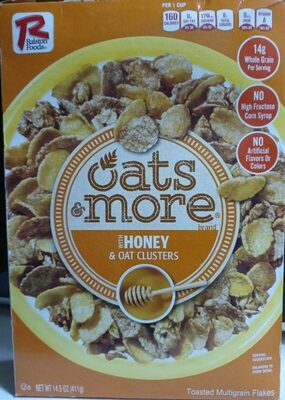 Oats & More Flavored With Honey & Oats Clusters Sweetened Corn And Wheat Cereal With Granola, Oats & More With Honey & Oats Clusters