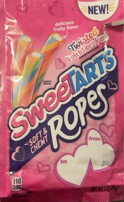 Twisted Valentine's Punch Flavor Soft & Chewy Ropes Candy, Twisted Valentine's Punch