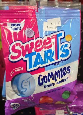 Fruity Splitz Gummies Candy, Cherry, Apple Orange, Blue Punch, Lemon, Grape