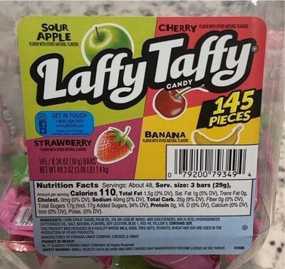 Candy, Sour Apple, Cherry, Strawberry, Banana