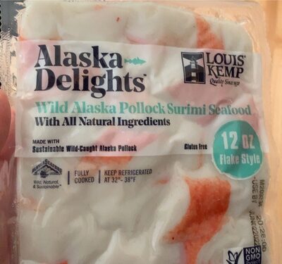 Flake Style Wild Alaska Pollock Surimi Seafood, Flake Style
