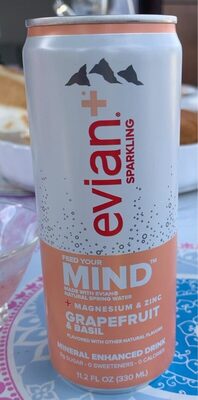 Grapefruit & Basil Flavored Mineral Enhanced Drink, Grapefruit & Basil