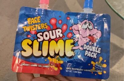 Strawberry Green Apple Liquid Gel Candy Double Pack, Strawberry Green Apple