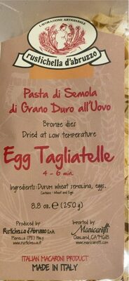 Italian Macaroni Product, Egg Tagliatelle