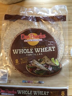 Whole Wheat Sort Taco Style Tortillas, Whole Wheat