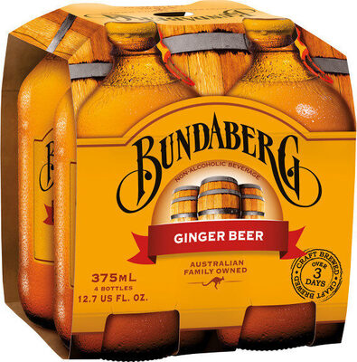 Bundaberg Ginger Beer, 12.7 Fl Oz, 4 Count