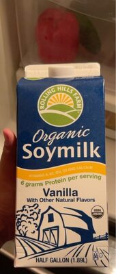 Vanilla Organic Soymilk, Vanilla