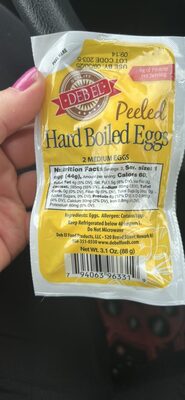 Peeled Hard Boiled Medium Eggs