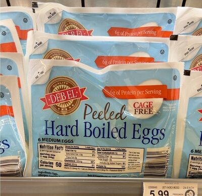 Cage Free Peeled Hard Boiled Medium Eggs