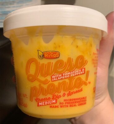 Medium Cheese Dip & Spread With Tomatoes & Jalapeno Peppers, Medium With Tomatoes & Jalapeno Peppers