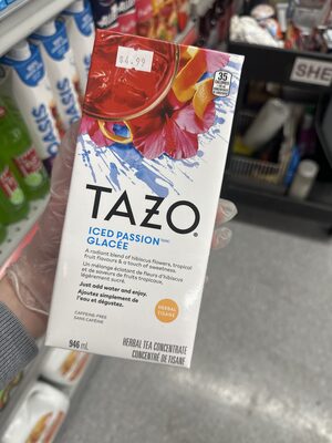 Tazo Iced Passion Herbal Tea Concentrate, 32 Fl Oz