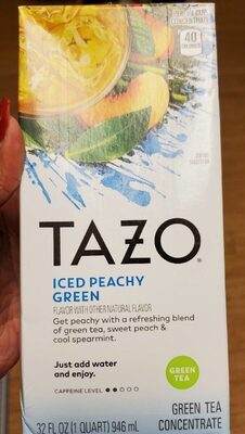 Iced Peachy Green Tea Concentrate, Iced Peachy Green