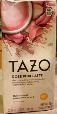 Rose Pink Latte Herbal Tea Concentrate, Rose Pink Latte