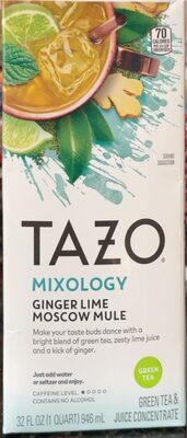 Ginger Lime Moscow Mule Mixology Green Tea & Juice Concentrate, Ginger Lime Moscow Mule