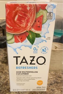 Refreshers Iced Watermelon Cucumber Herbal Tea & Juice Concentrate, Watermelon; Cucumber