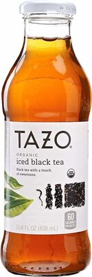 Tazo Organic Iced Black Tea 13.8 Fluid Ounce Glass Bottle