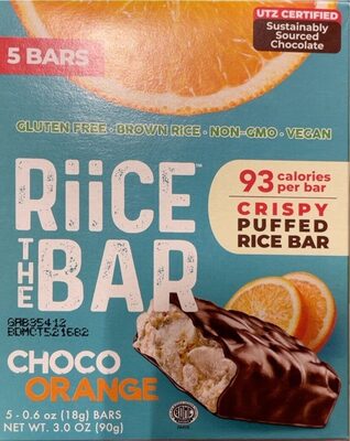 Choco Orange Crispy Puffed Rice Bar, Choco; Orange