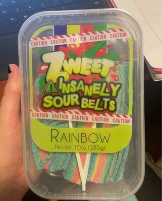Rainbow Insanely Sour Belts, Rainbow